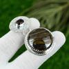 Natural Iron Tiger Eye Gemstone Jewelry 925 Sterling Silver Pendant For Women
