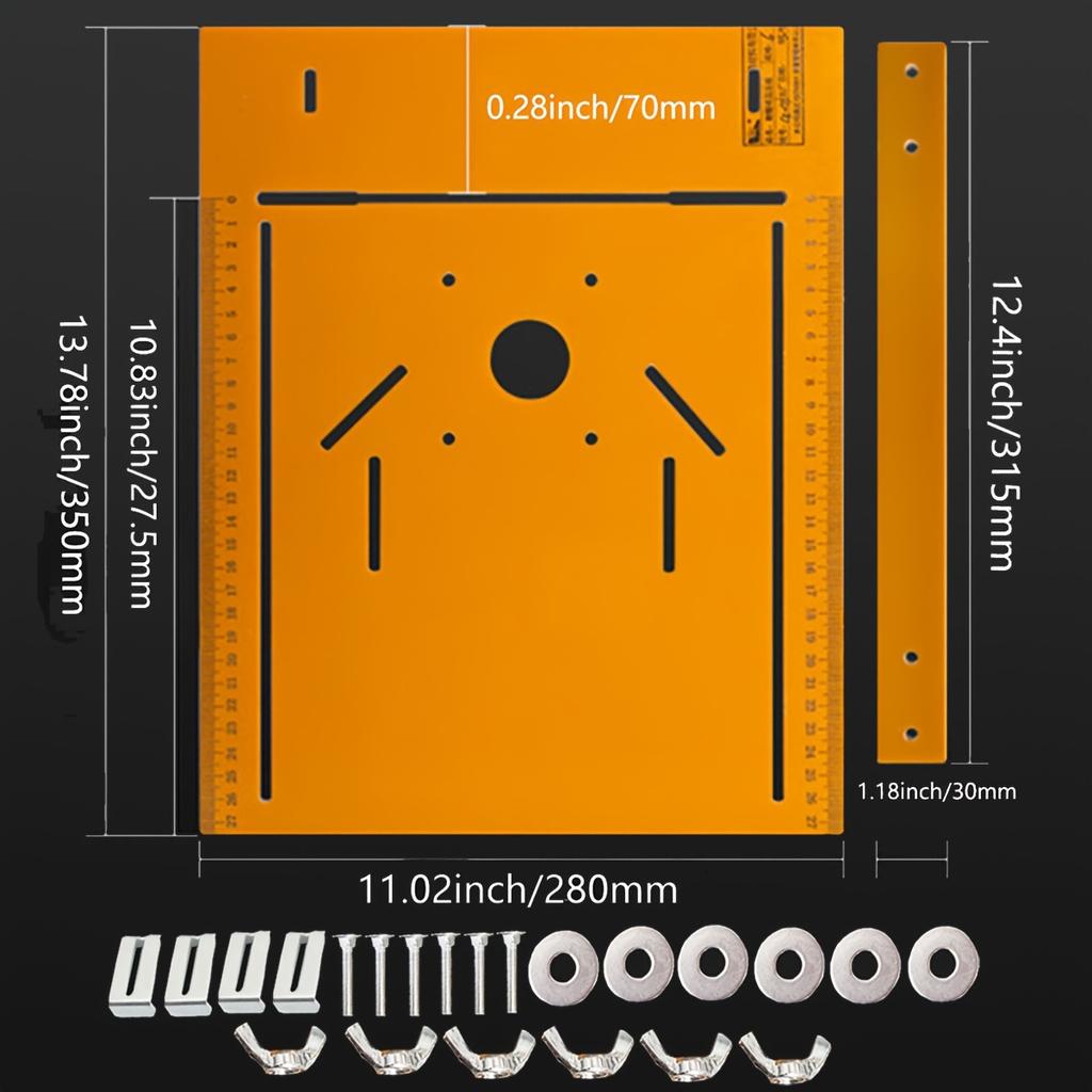 1 шт. Направляющая для электропилы, Отрезная машина, Безударная отрезная машина, Направляющая пластина для нижней плиты, Регулируемое основание пилы