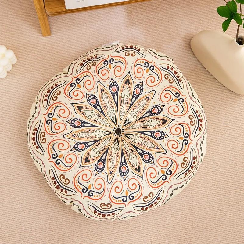 1 шт. Подушка для стула из хлопкового льна Bohemia, утолщенная, круглая, для балкона, подоконника, пола, татами, сиденья, украшения для дома, украшения для дома