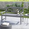 2 Seater Wooden Garden Bench Outdoor Patio Loveseat For Porch Grey