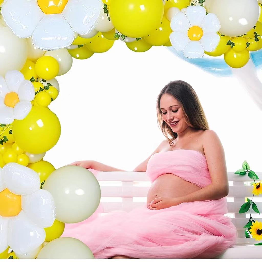 Набор гирлянды-венка из шаров с ромашками, сводчатого подсолнуха, для украшения дня рождения, свадебной композиции, шары