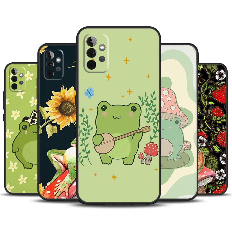 Коттеджкор Лягушка Грибы Эстетика Чехол для Samsung Galaxy A53 A33 A52 A32 A22 A12 A13 A23 A51 A71 A14 A34 A54 A15 A25 Case