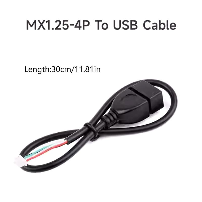 MX1.25 4Pin to USB Power Cable Type-A Female Support Data Transfer for Lyra Plus About 30cm/11.8in Cable Length