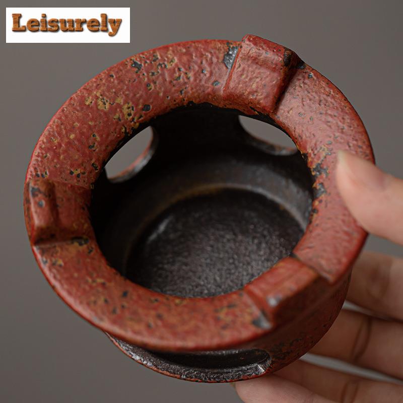 Старая Скала Глина Гора Красный Чай Подогреватель Подставка Свеча Нагреватель Плита Чайник Подставка Кипящая Вода Угольная Печь Посуда Принадлежности