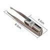 Stainless Steel Makeup LED Light Slant Tip Hair Removal Eyelashes Eyebrow Tweezers Makeup Tool with Battery