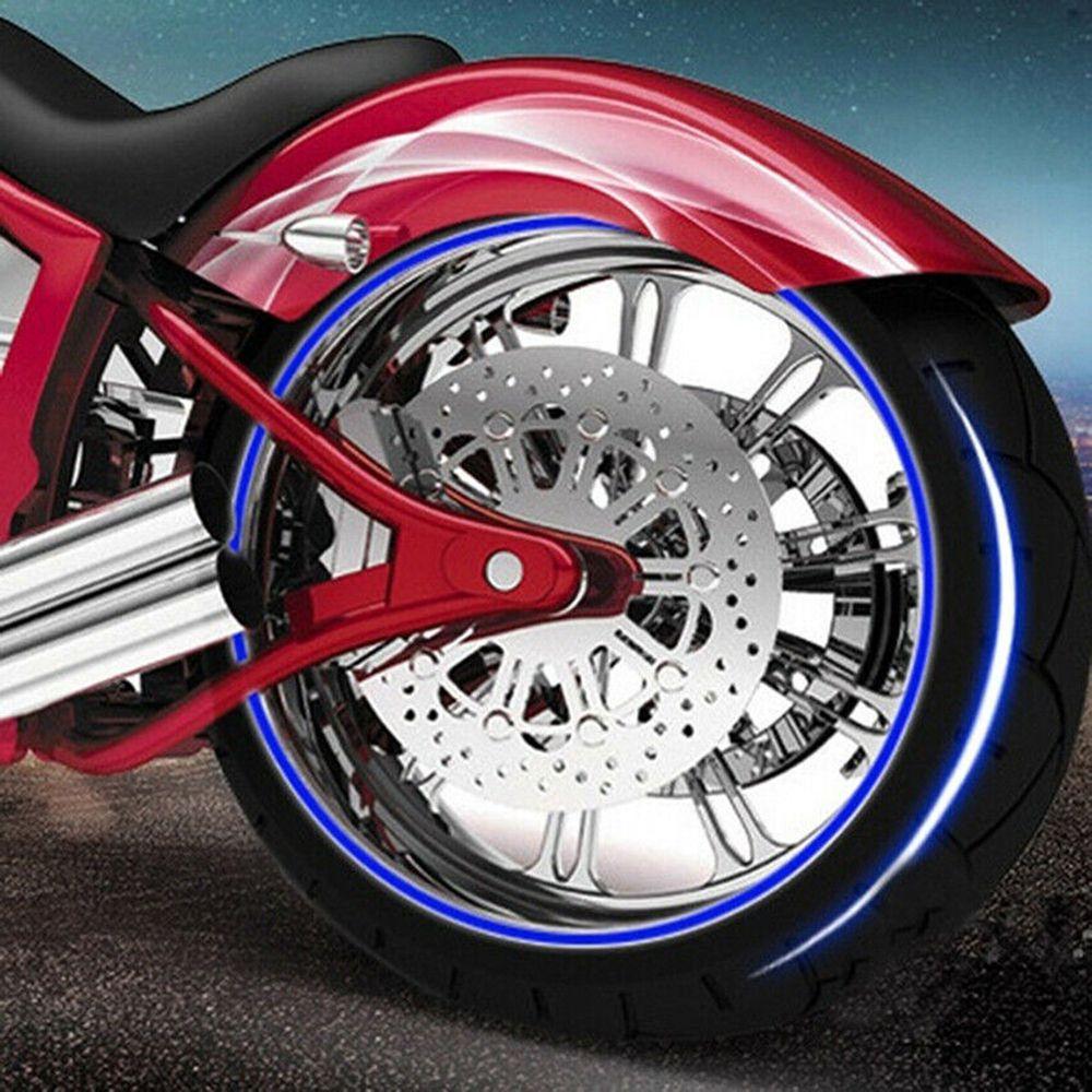 Auto Personality Wheel Decoration Wheel Sticker Reflective Rim Tape Tire Strips Motorbike Decals