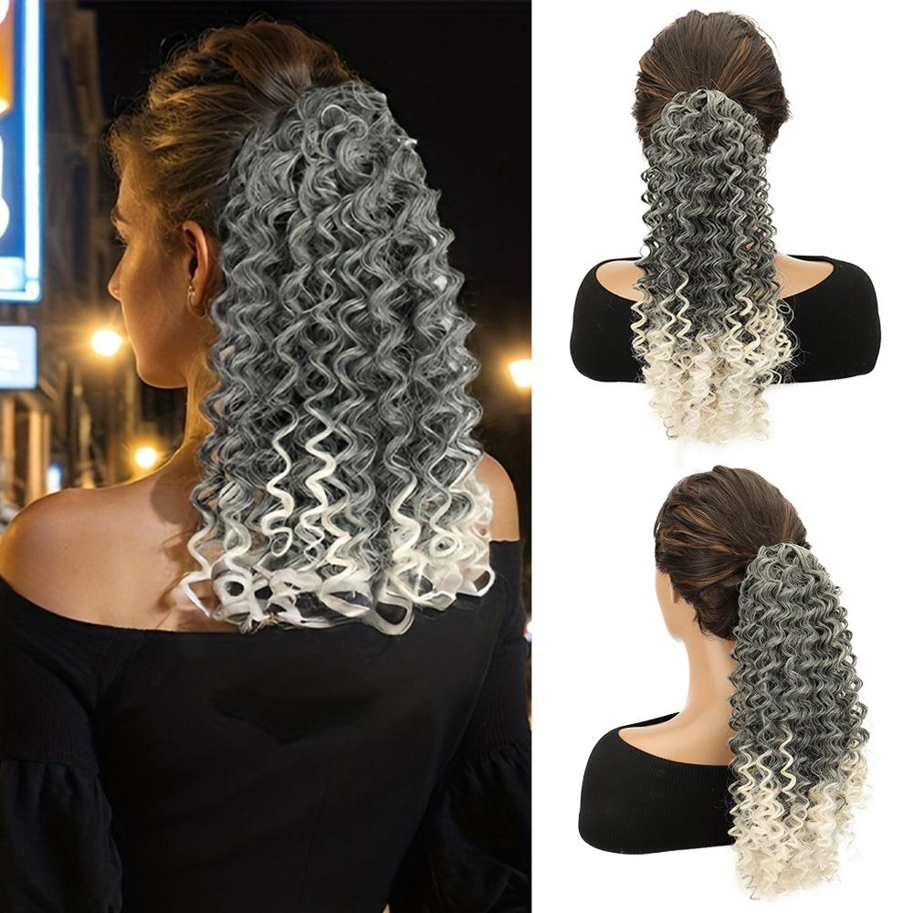 MISSQUEEN Синтетический зажим в свободном шнурке для наращивания хвоста парика легко носить длинный кудрявый хвост для женщин косплей вечеринка одежда