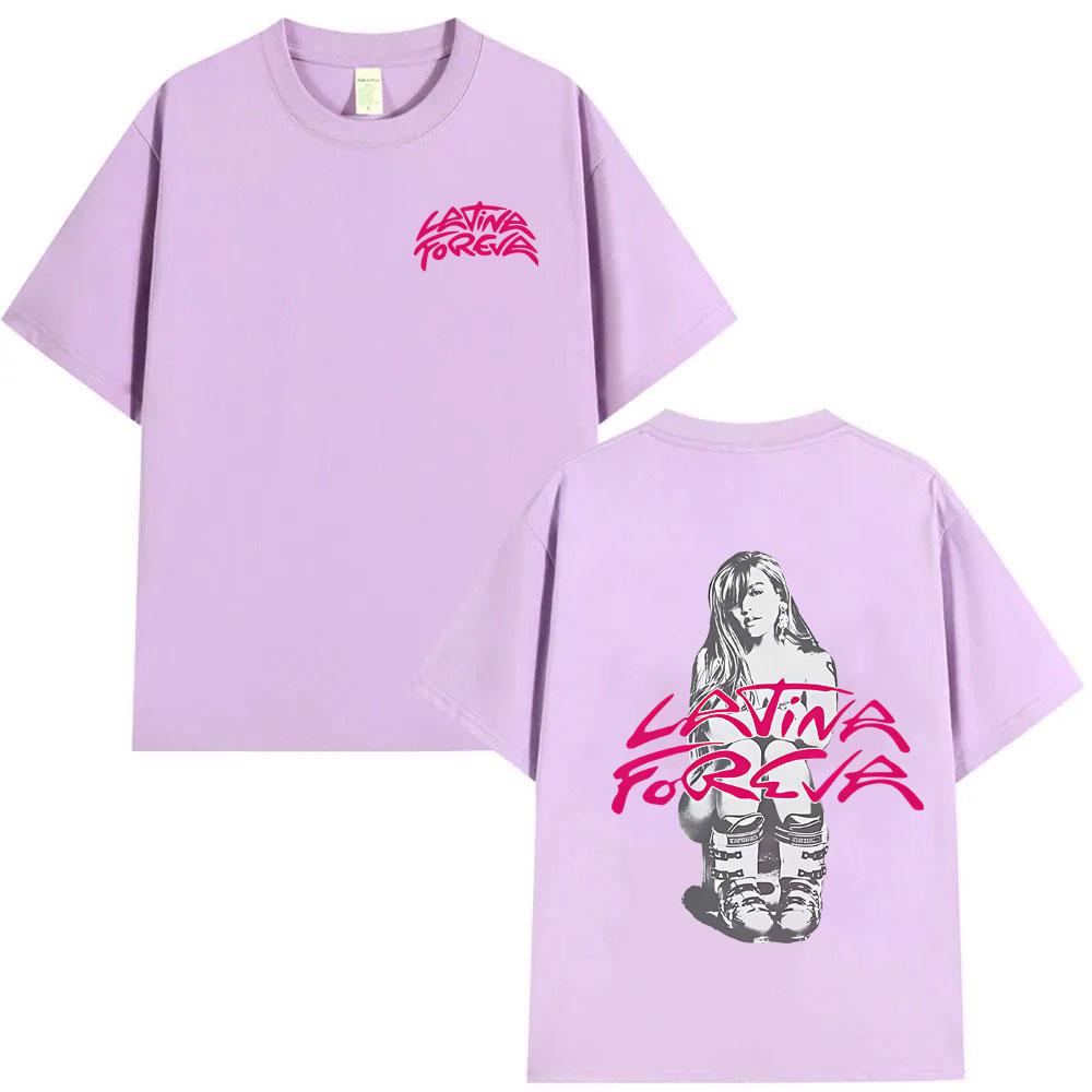 Karol G Tropicoqueta Latina Foreva 2025 Album Merch Tshirt Men Women Fashion Oversized Streetwear Male Summer Cotton T Shirts
