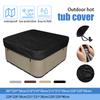 Square Hot Tub Cover 190T Waterproof Pvc Coating Spa Covers Bathtub Outdoor Swimming Pool Windproof Waterproof Hot Tub Cover New