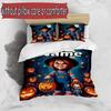 3pcs Duvet Cover Set (1*Duvet Cover + 2*Pillowcase, Without Core), Custom Name Bride of Chucky Pattern Bedding Set, Home Bedroom Decor Gift