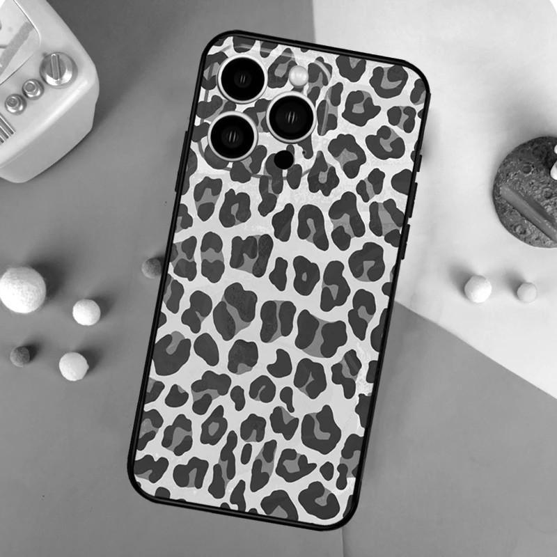 Подходит для чехла для мобильного телефона Apple IPhone13 Mini, чехол для мобильного телефона с черно-белым леопардовым принтом, окрашенный и устойчивый к падениям