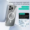 Для чехла iPhone 16 Pro Max, совместимого с MagSafe, прозрачная задняя крышка из ТПУ и ПК, устойчивая к царапинам