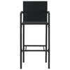 Bar Stool Set 4 Pieces Black Poly Rattan