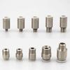 PC M3/4/5/6/8 1/8" 1/4" 3/8" BSP x 3 4 6 8 10 мм Трубка Латунь Пневматические Фитинги Быстроразъемное Соединение Для Цилиндра Компрессора