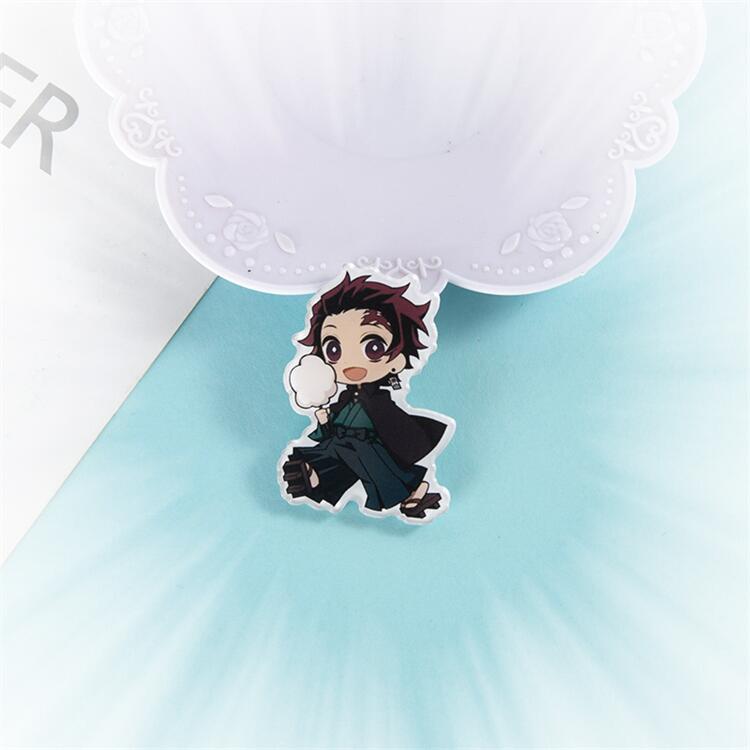 Anime Demon Slayer Badge Brooch Pin Cospaly Cartoon Sabito Makomo Acrylic Pins Costume Prop