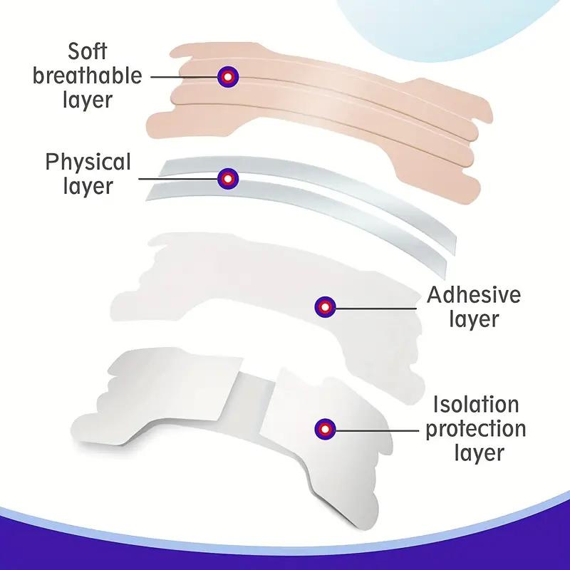 Дыхательные полоски для носа Right Aid Остановить храп Носовой пластырь Хороший сон Прозрачная прокладка Продукт Легче Лучше Легче Дышать Помощь для сна