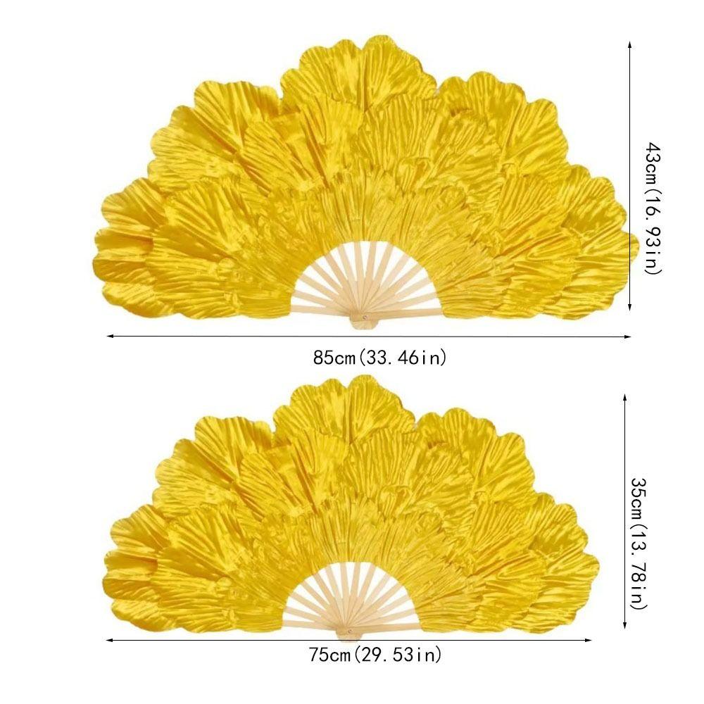 Бамбуковый каркас Веер для танца с лепестками пиона Многослойный цветочный складной веер Веер для выступления Янко Подарок