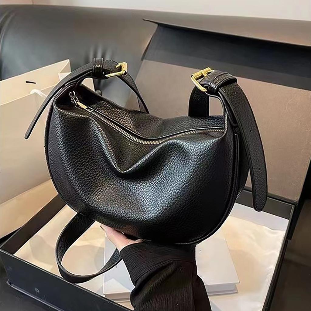 This Year's Trendy High-End Bag for Women New Niche Versatile Large Capacity Dumpling Bag Solid Color Crossbody Bag