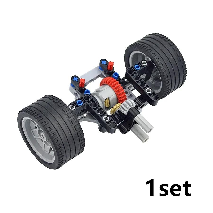 MOC Technical Differential Construction Bricks Mechanical Playthings High-Tech Part Differential Gears Works With featuring 6573 62821 65414