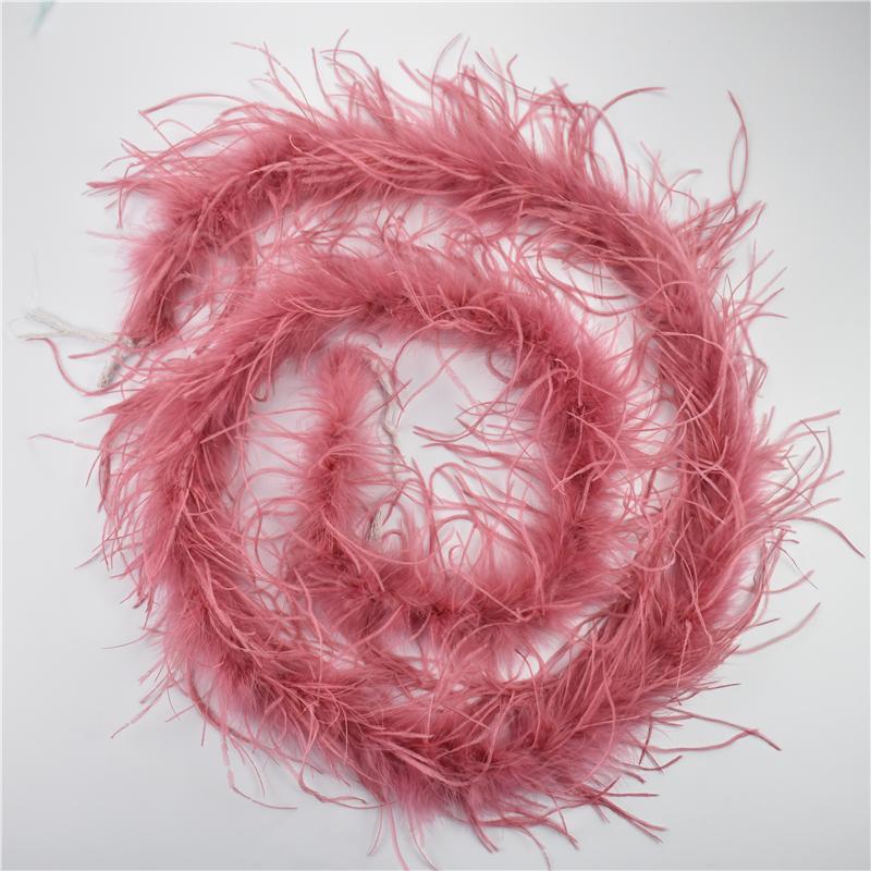2Meters/Lot Ostrich Feather Boa Decor For Clothes Holiday Decorations Fluffy Feathers Cape Handicraft Accessories Plumas Trims