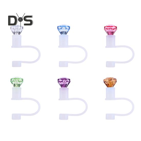 Силиконовые колпачки для соломинок, герметичные, многоразовые, экологически чистые, пыленепроницаемые, для стаканов объемом 30/40 унций, аксессуары, искусственные алмазные заглушки для стаканов