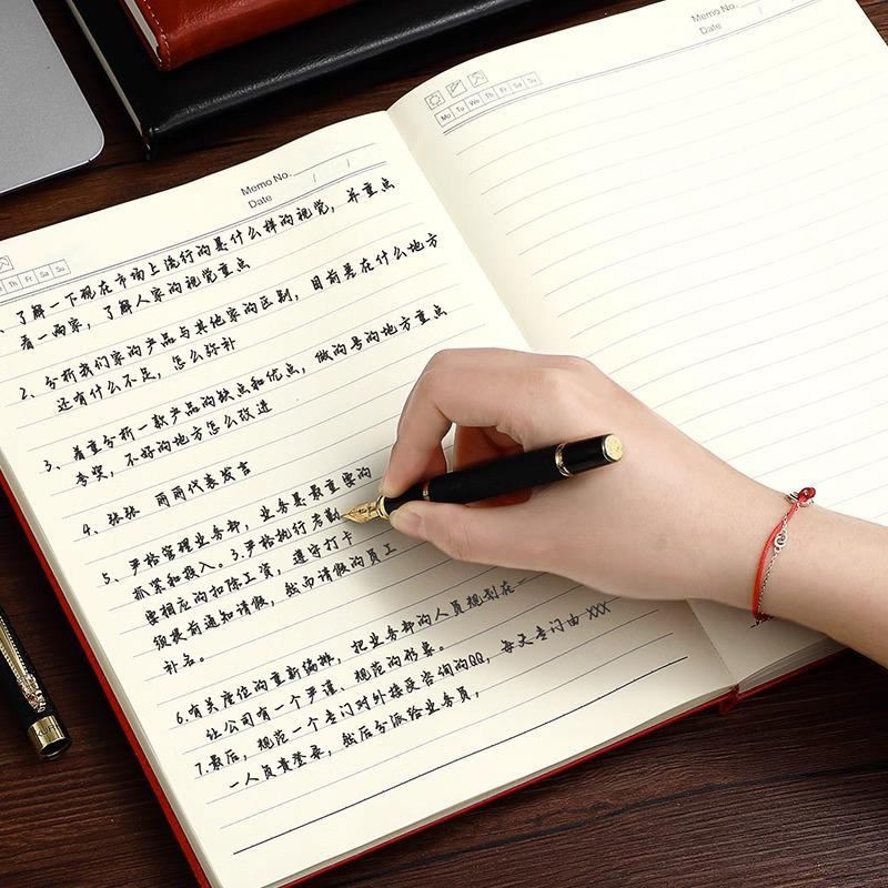 Супер толстый кожаный деловой блокнот с простым логотипом