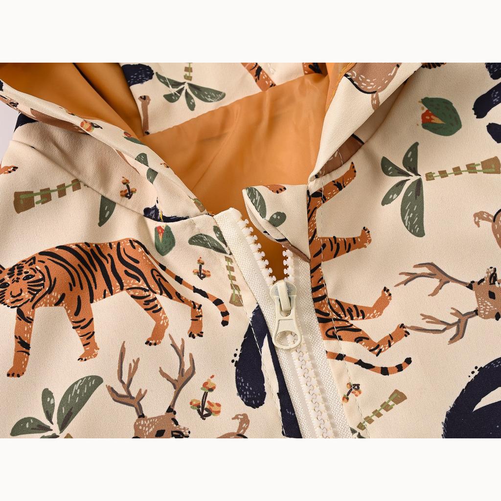 Куртка с капюшоном для мальчиков и девочек среднего и большого возраста с разноцветным принтом, легкие модели модных курток, детская одежда