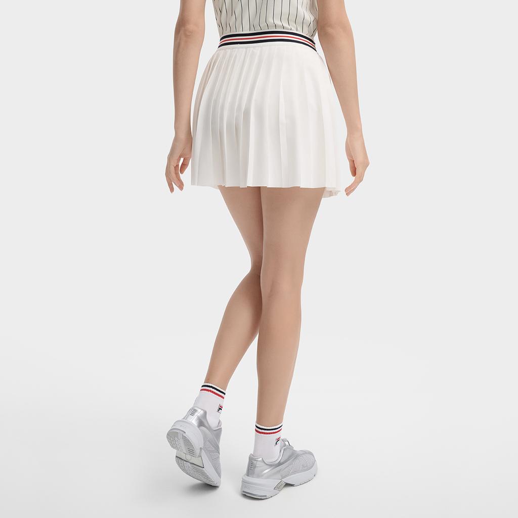 New FILA Casual Short Skirts Women's Cloud White F11W437301FWT