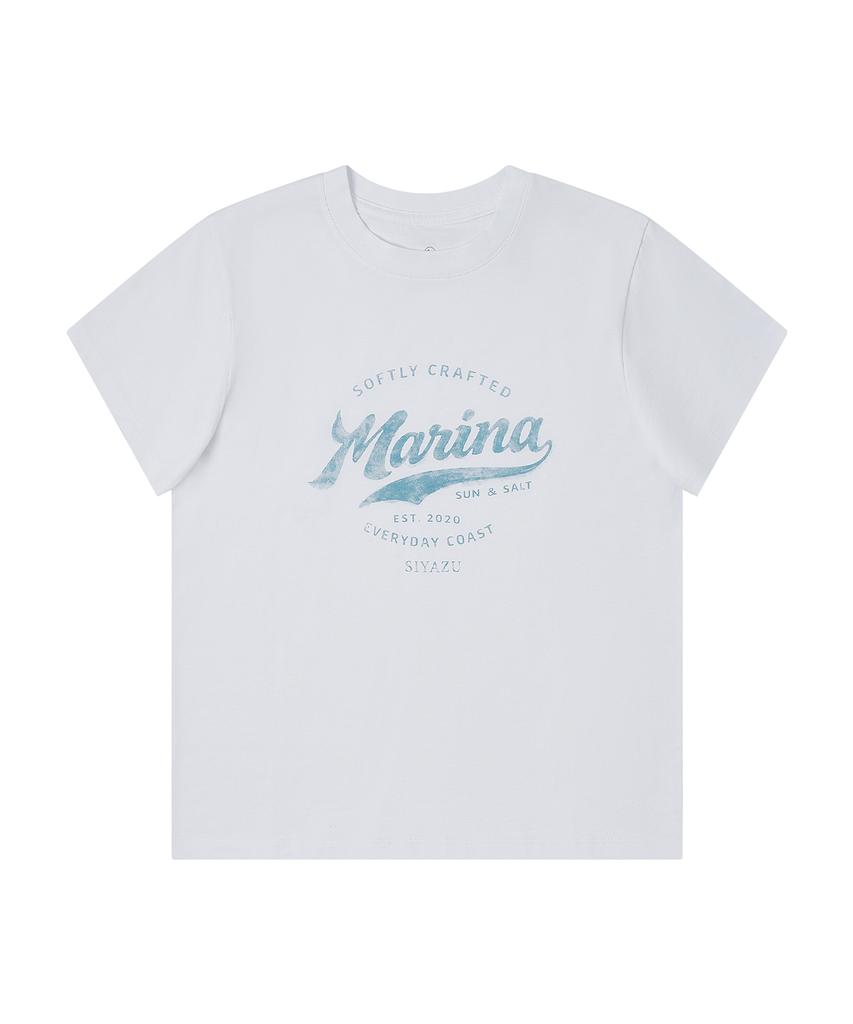 Siyajyu Sitp5288 Белая футболка Marina Slim с коротким рукавом