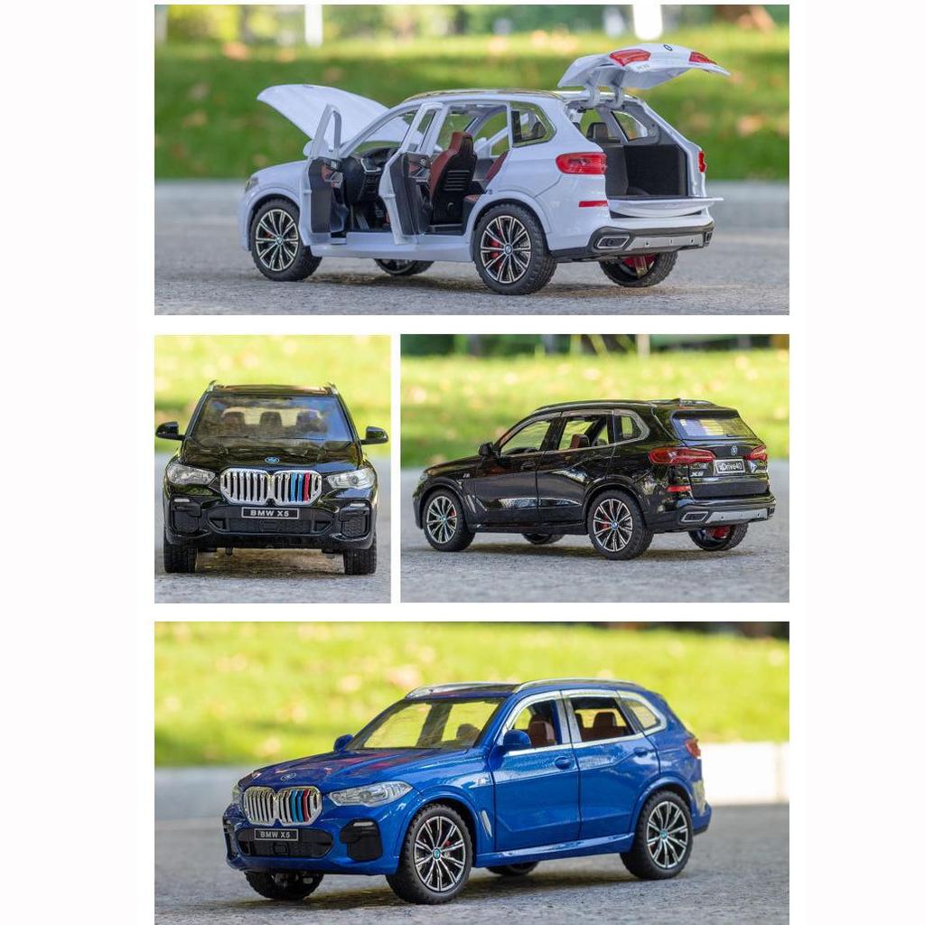 1:24-масштабная модель автомобиля из сплава X5 с имитацией звука и света, отлитая под давлением игрушечная машина-внедорожник для мальчиков, коллекция украшений, подарок