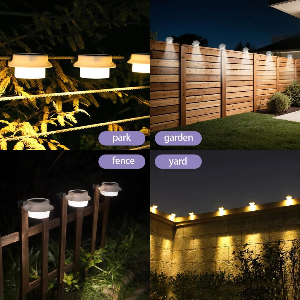 Solar Powered Trench Light,Outdoor Deck Lighting,3 LED lights,light sensors,Porch,Railing,Sidewalk,Street Lighting to Illuminate