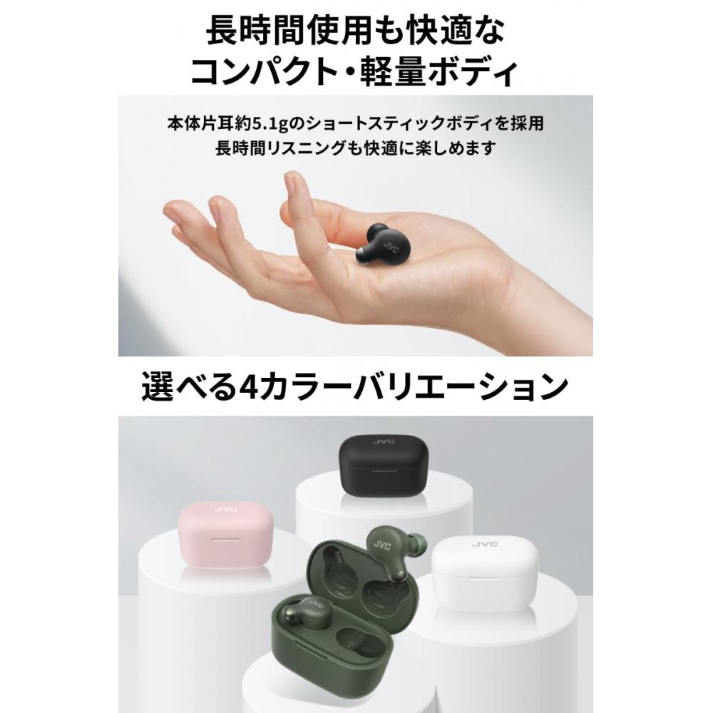 JVC Kenwood JVC HA-Z251T-P Беспроводные наушники Bluetooth Ver5.3 с шумоподавлением Функция внешнего захвата звука Включает микрофон До 28 часов воспроизведения