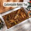 Family Friends Theme Crystal Velvet Rug Personalized Custom Name Text Soft Floor Mat Home Decor