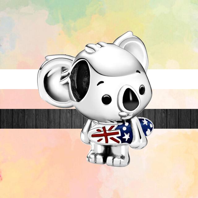 Новый стиль животных Lucky Cat Собака Панда Медведь Лев Змея Кролик Бусины «сделай сам» подходят оригинальные модные подвески Серебряный цвет Браслеты Ювелирные изделия