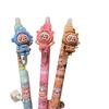 6 Pcs/set Cute Labubu Pendant Pen Erasable Gel Pen Capybara Retractable Erasable Pen Quick-Drying St Head Writing Pen