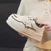 Маленькие белые туфли женские летние новые универсальные повседневные в стиле колледжа модные дышащие удобные спортивные туфли на платформе 1