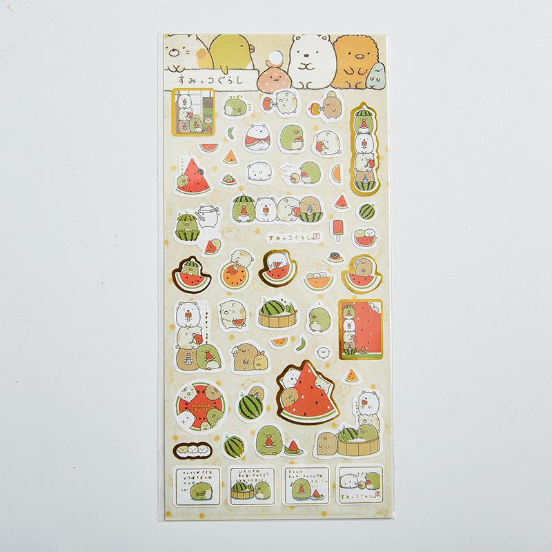 Cartoon Creature PVC Stickers Set - Waterproof, Transparent, DIY Decoration, Small Pattern Sealing Stickers