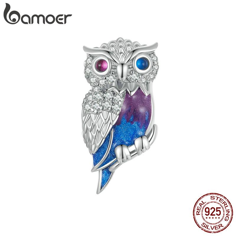 BAMOER стерлингового серебра 925 пробы волшебные подвески-бабочки Солнце и Луна бусины подходят для женщин оригинальные браслеты DIY ювелирные изделия
