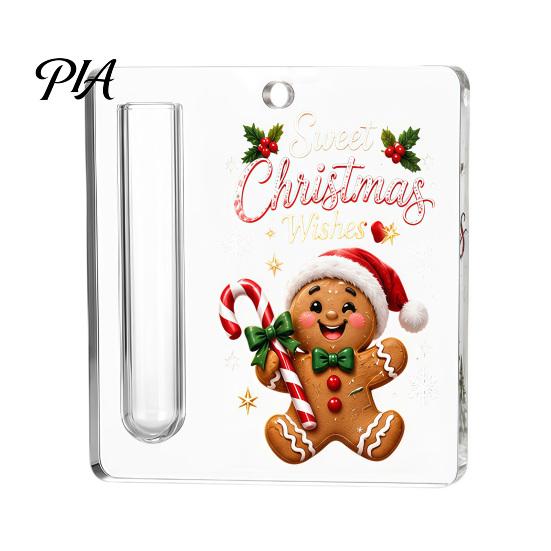 Festive Cash Storage Ornament Christmas Gift Ornament, 2D Acrylic Money Card Decoration, Xmas Creative Holiday Surprise Holder Tree Hanging for Tree,