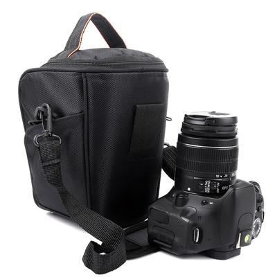 Сумка для зеркальной фотокамеры DSLR SLR, водонепроницаемая сумка через плечо для фотографов, черная
