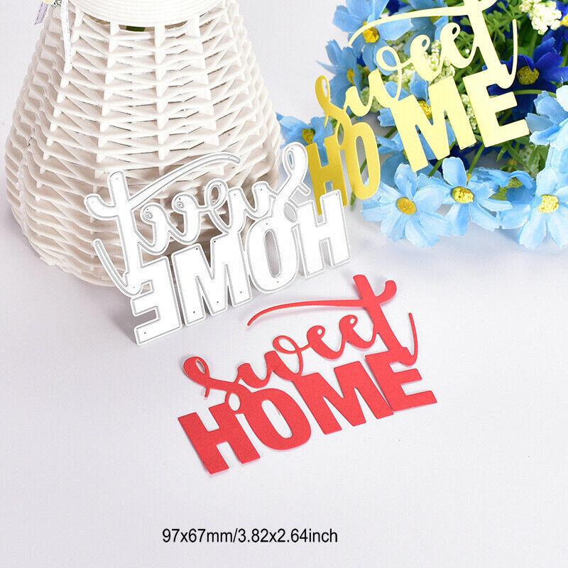 Вырубной штамп для сладкого дома, металлический трафарет, сделай сам, скрапбукинг, альбом, тиснение, ремесло, высечка, буква, слово