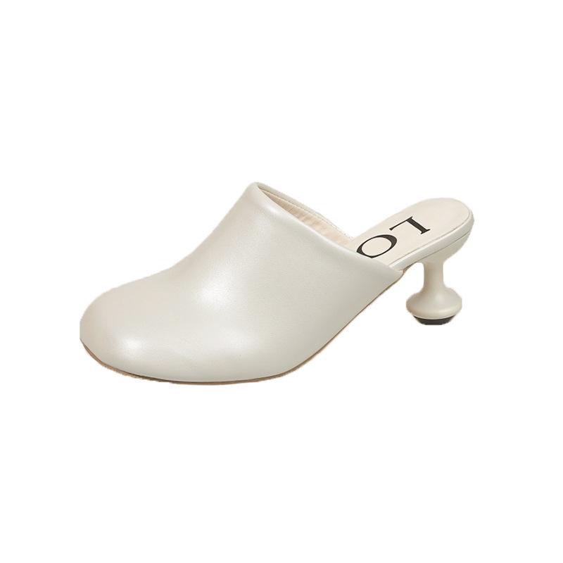 Баотоу полутапочки женские весна-лето новая модная верхняя одежда высокие каблуки темперамент шпильки одинарные туфли