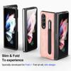 Складной кожаный чехол с защитой от падения для Samsung Galaxy Z Fold 4 5g Fold4 Fold3 Fold 3, тонкий встроенный чехол