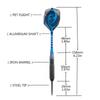 12 Pieces 22g Hard Steel Tip Iron Barrels Aluminum Shaft PET Flight Hard Darts Safe Hard Darts Profession Safe Darts Set