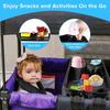 Детский поднос для коляски Wonderfold W1/W2/W4 с 2 подстаканниками, множеством сетчатых карманов, большой вместимостью, пристегивающимся креплением, детский органайзер для автомобиля, перекус в коляске