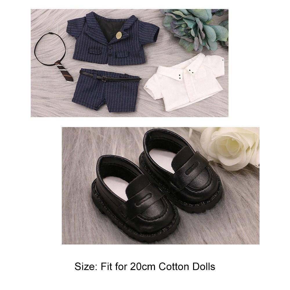 New Shirt Fashion Suit Cotton Doll Outfit Doll Tops Pants 20cm Doll Clothes Plush Doll's Clothes
