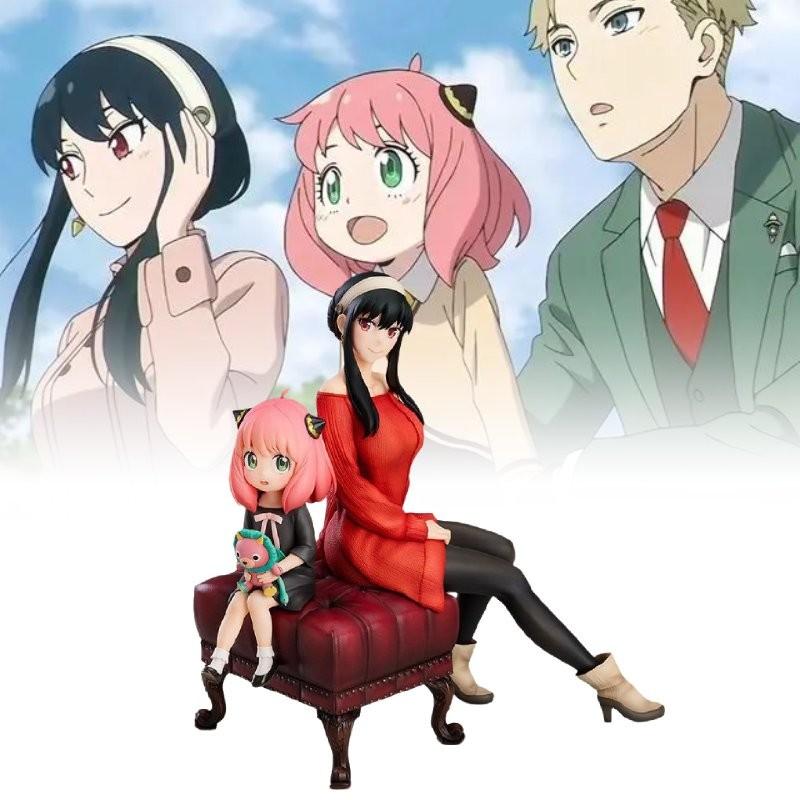 Очаровательная ПВХ фигурка Ани и Йор из Семьи шпиона, Обаятельная поза на диване, Коллекционная модель