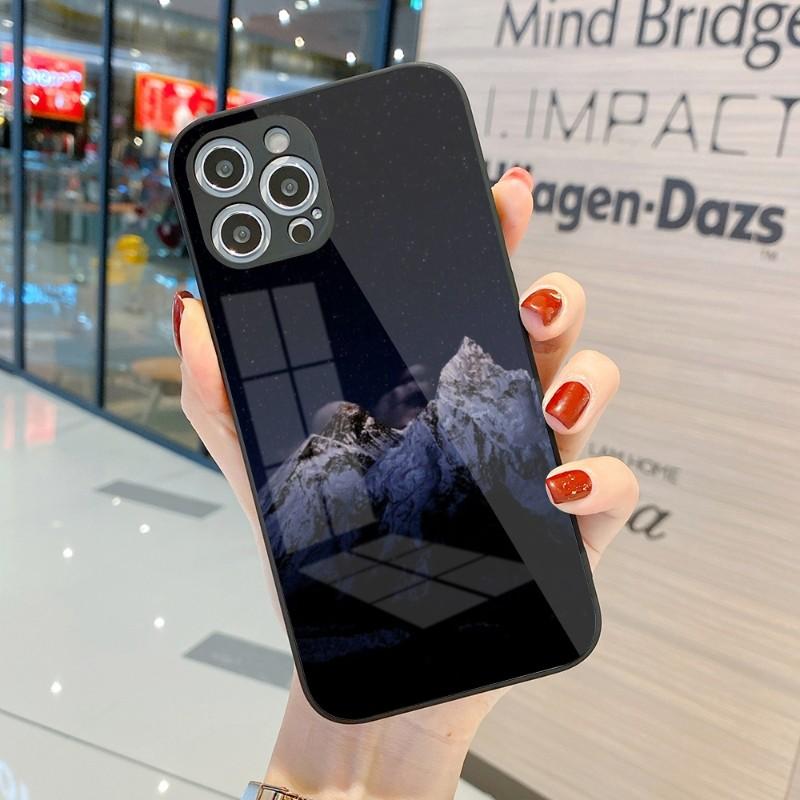 Красивый чехол для телефона Cold Mountain для iPhone 14 13 12 11 Pro Max X XR XS 8 7 Plus Жидкое стекло Цвет Чехол для телефона