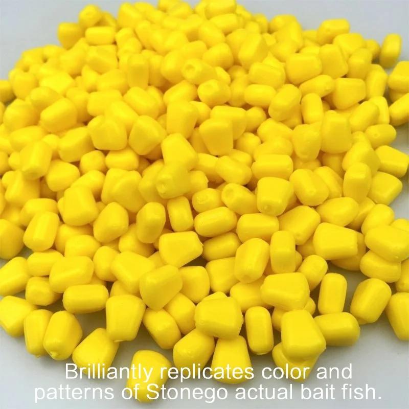 50/100Pcs Colored Carp Fishing Flavour Grass Carp Bait Floating Corn Soft Pellet Lure Creamy Corn Fragrance Bait Fishing
