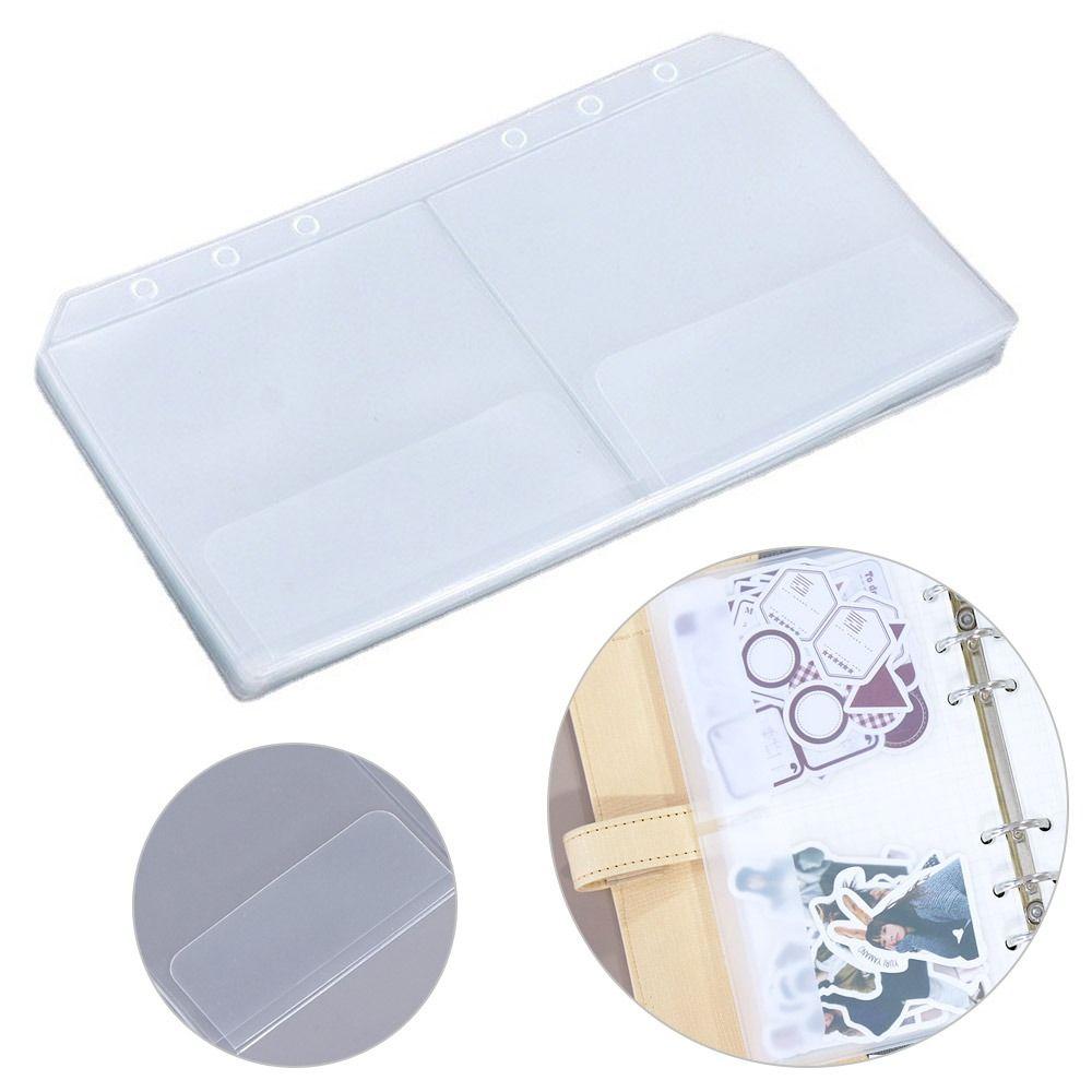 10Pcs A6 Loose-Leaf Card Package Hyaline Page Business Card Book Durable Budget Binder